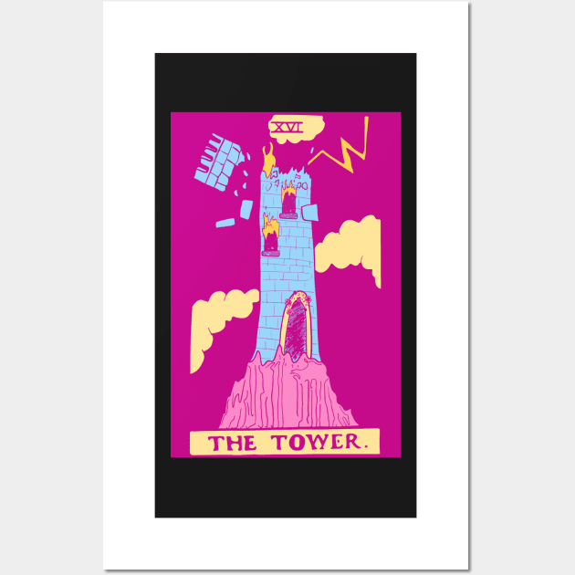 The Tower - A Femme Tarot Card Wall Art by annaleebeer